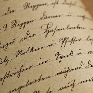 Text handwritten in ink